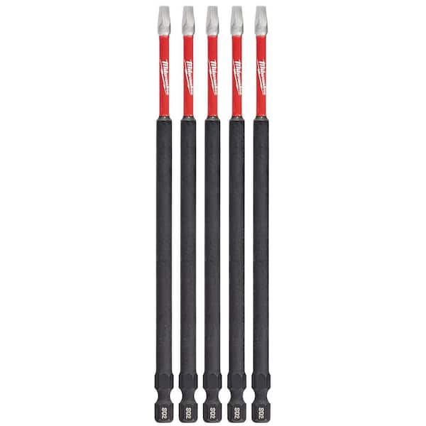 SHOCKWAVE 6 in. Impact Square Recess #2 Power Bit (5pk)