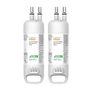 EQW-1 Premium Refrigerator Water Filter Replacement for Whirlpool Everydrop-1 (2-Pack)