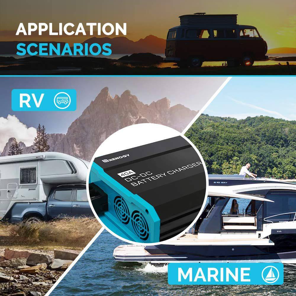 Buy 480Watt 12Volt 40 Amp DC to DC OnBoard Solar Battery Charger