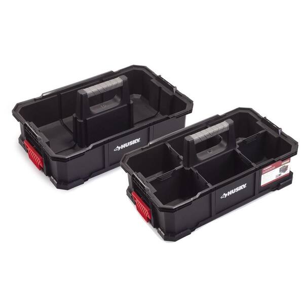 Husky 6-Compartment Stacking Caddy Tower (Set of 2)
