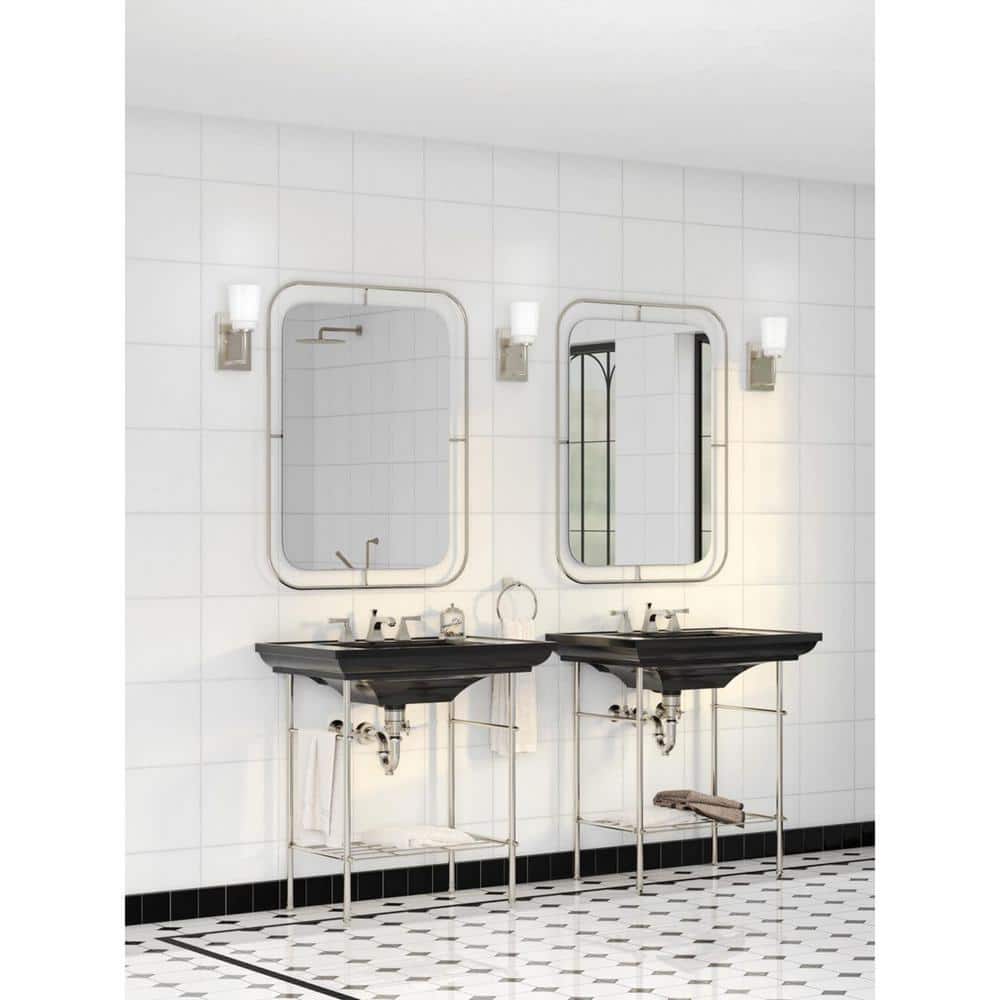 Spenser Collection 1-Light Brushed Nickel Industrial Vanity Light price history on PriceWatchPro