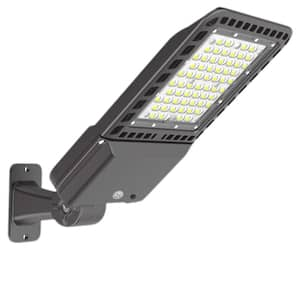 1500-Watt Equivalent Integrated LED Bronze Weather Resistant, 300W LED Parking Lot Lights Outdoor, Slip fit Adjustable