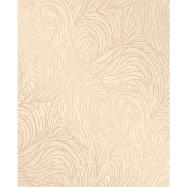 Decorline Andie Gold Swirl Paper Strippable Roll Wallpaper (Covers 56.4 sq. ft.)