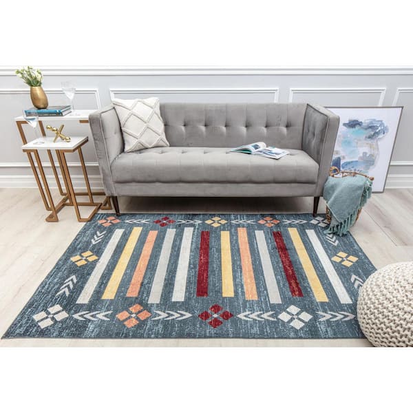 Blue Harmony 2 ft. x 4 ft. Indoor Area Rug