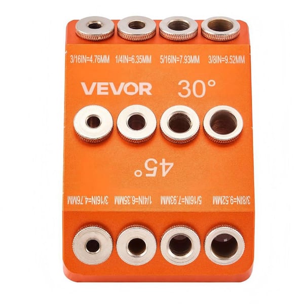 Drill Guide, 30/45/90 Degree Angle 4Sizes Portable Precision Drilling Guide Jig, for Drilling Angled or Horizontal Holes