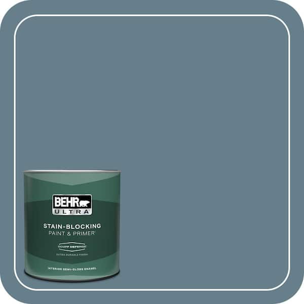 BEHR ULTRA 1 qt. #ECC-31-1 Windy Seas Extra Durable Semi-Gloss Enamel Interior Paint & Primer