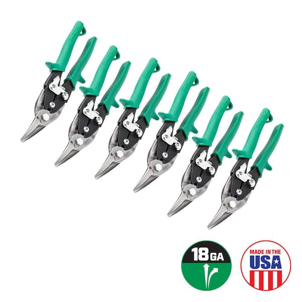 Wiss 9-3/4in. Compound Action Straight and Right Cut Aviation Snips (6-Piece)