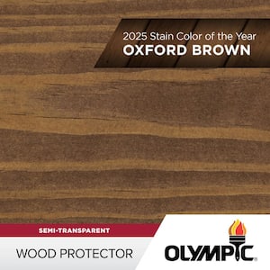 Wood Protector 1 gal. ST-2019 Oxford Brown Exterior Semi-Transparent Stain Plus Sealer in One