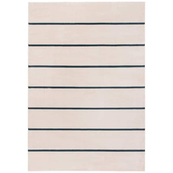 Orwell 2 ft. x 3 ft. Ivory/Navy Abstract Striped Area Rug