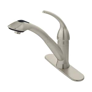 Vella Single-Handle Pull-Out Sprayer Kitchen Faucet in Satin Nickel