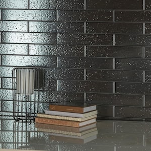 Muretto Argento Glossy 2 in. x 10 in. Porcelain Wall Tile (9.66 sq. ft./Case)