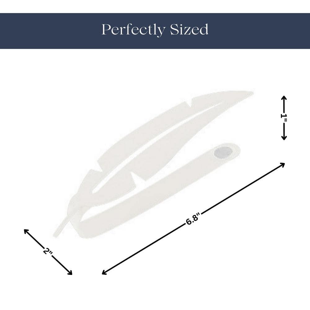 White Metal Feather Magnetic Curtain Tiebacks (Set of 2)