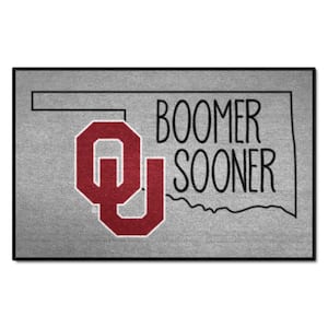Oklahoma Sooners Southern Style Gray 1.5 ft. x 2.5 ft. Starter Area Rug