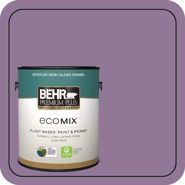 1 gal. #M100-5 Passion Fruit Semi-Gloss Enamel EcoMix Plant-Based Interior Paint & Primer