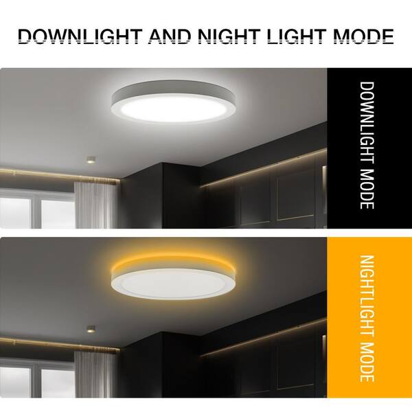 Depuley 13-Inch LED Flush Mount Ceiling Light – Cool White, Modern Round Fixture For Kitchen Or Home