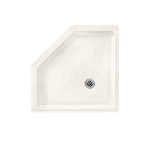 Swan Swanstone 36 in. L x 36 in. W Corner Shower Pan Base with Center