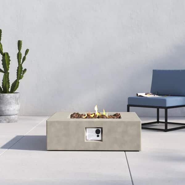 34 in. W Square 50,000 BTU Outdoor Propane Gas Fire Pit Table