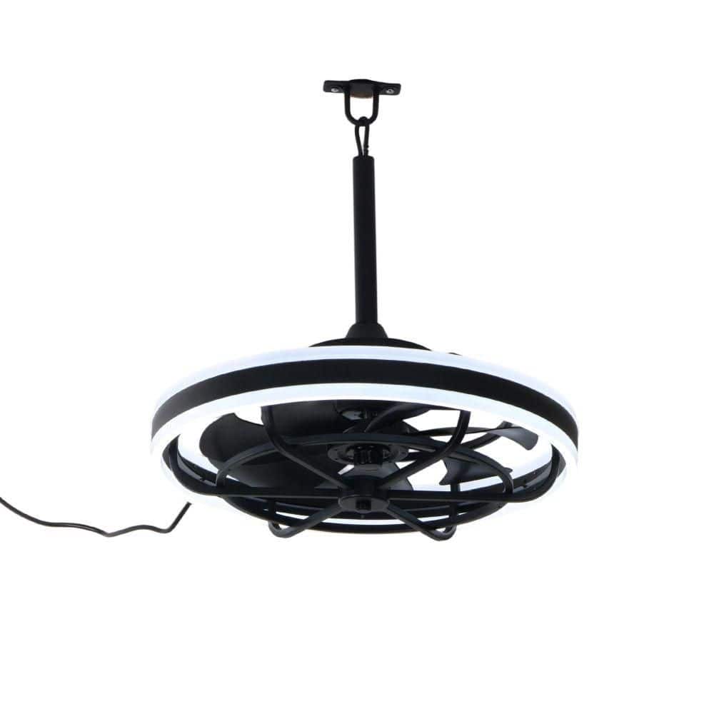 Aeris 20 in. Standard Matte Black Outdoor Smart Ceiling Fan with LED Light, 6-Speed Downrod Modern Ceiling Fan W/Remote price history on PriceWatchPro