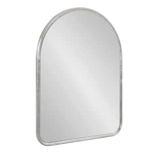 Caskill 24 in. x 18 in. MidCentury Arch Silver Framed Decorative Wall Mirror