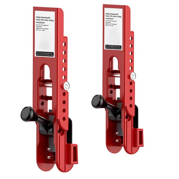 5/16 in. Fiber Cement Siding Installation Tools, Adjustable Lap Side Gauge/Clamps with Rubber Padding (Red)