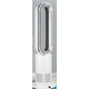 34 in. Bladeless Tower Fan Heater and Fan Combo Oscillating Fan, Other Refrigerator