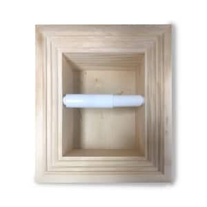 Evideco 2 in 1 Toilet Roll Holder and Storage Unit Cabinet-Mahe-Wood