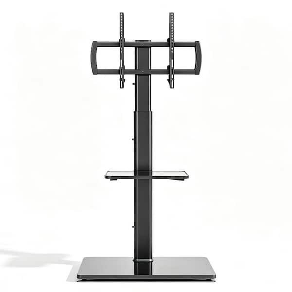 80° Swivel Floor TV Stand with Mount for 27‑65" TVs, Height Adjustable, Space‑Saving Corner Design