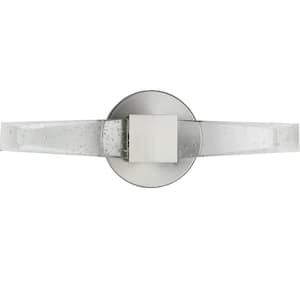2-Light Brushed Nickel Dimmable Integrated LED Seedy Wall Sconce 3000K