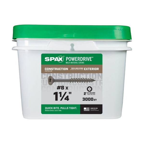 SPAX #8 x 1-1/4 in. Tan PowerDrive Exterior T25 T-Star Flat Head