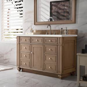 Bristol 48.0 in. W x 23.5 in. D x 34.0 in. H Bathroom Vanity in Whitewashed Walnut with Lime Delight Top