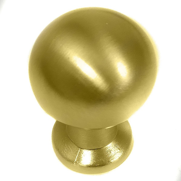 Austin .875 in. Matte Brass Round Cabinet Knob