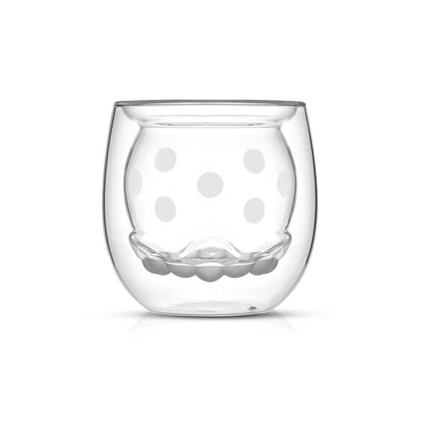 Disney Mickey Pants and Minnie Skirt Lead Free Glass Double Wall Mug, 2 oz. (Set of 2)