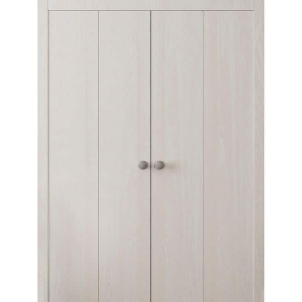 3011 96 in. x 96 in. Sold Core Ash Franko Color Wood Bi-fold Door with Hardware