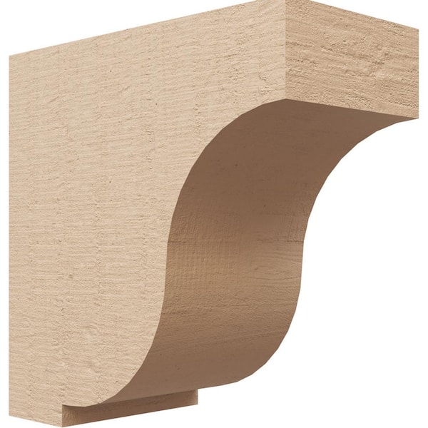 Ekena Millwork 5 in. x 10 in. x 10 in. Classic Van Buren Rough Cedar Woodgrain TimberThane Corbel, Primed Tan