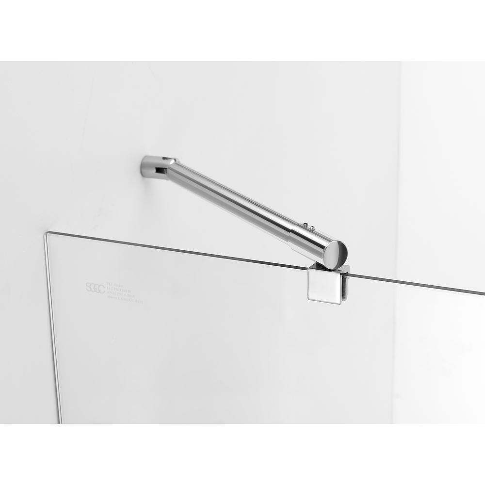 Madox 54-60" Frameless Chrome Hinged Shower Door