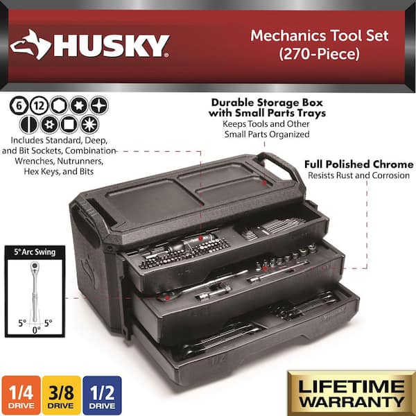 Husky H270MTSRM Mechanics Tool Set (270-Piece) - 3