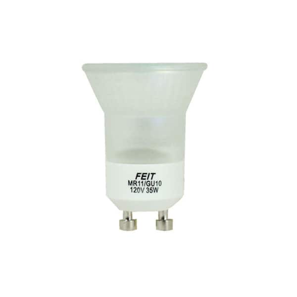 Feit Electric 35-Watt Warm White (3000K) MR11 GU10 Dimmable Halogen Frosted Light Bulb (72-Pack)