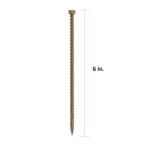 0.155 in. x 6 in. Truss Head Star Drive Structural Truss Wood Screw - PROTECH Ultra 4 Exterior Coated (500-Pack)