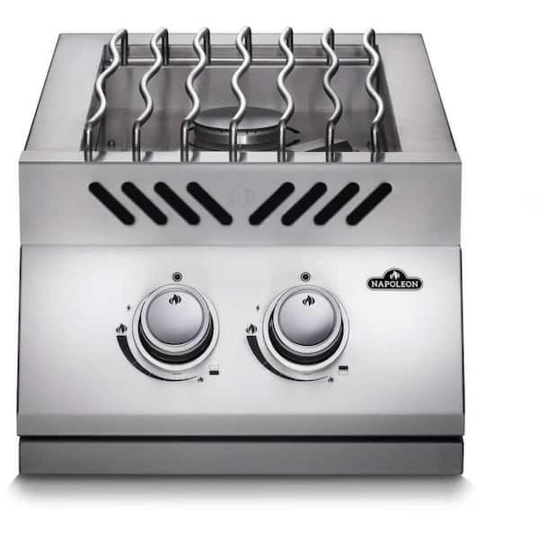 NAPOLEON 500 Series 15.5 in. 2-Burner Built-In Natural Gas Grill in Stainless Steel with Cover