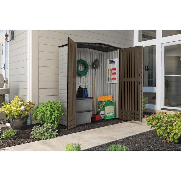 2 ft. 4 in. x 4 ft. 8 in. Small Vertical Resin Storage Shed