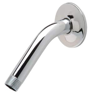 Temp-Gard 6 in. Shower Arm and Stamped Escutcheon, Polished Chrome