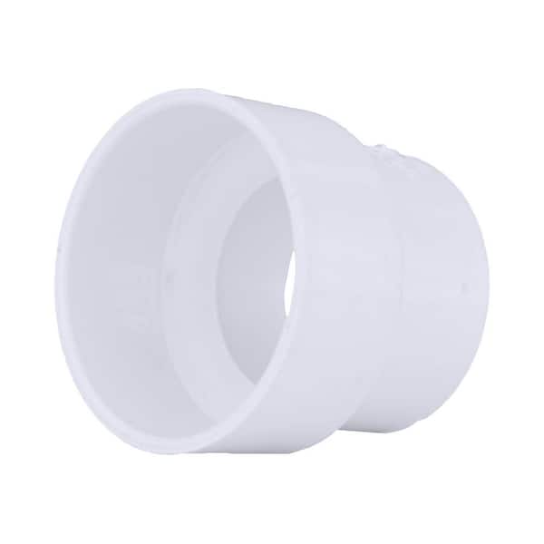 Charlotte Pipe 4 in. x 4 in. PVC DWV Hub Adapter Coupling Sewer and Drain