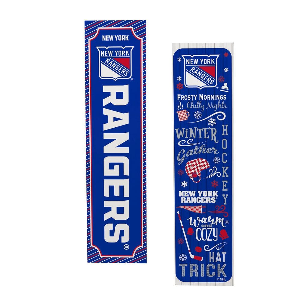 47 in. Double Sided Leaner Porch Sign, New York Rangers, Winter Seasonal price history on PriceWatchPro