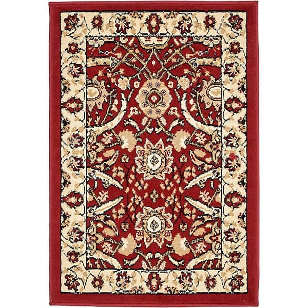 Unique Loom Espahan Cape Cod Red 2' 2 x 3' 0 Area Rug