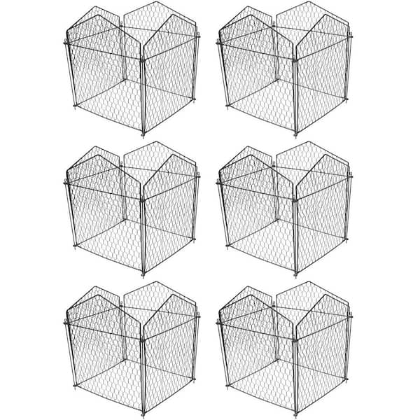 MOEPISY 6 Packs Chicken Wire Cloche for Plant Protectors, Garden Cloches Metal Mesh 14. 1 in. x 11.8 in. Plant Cages