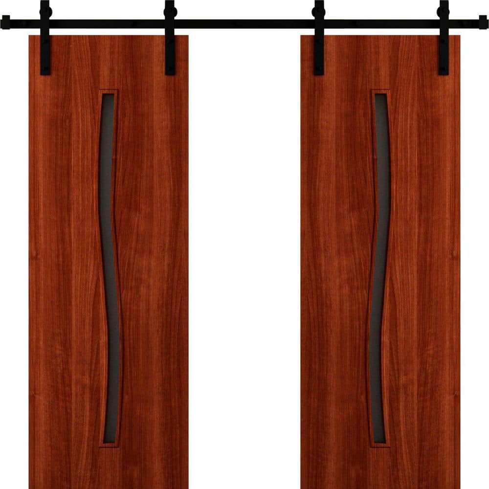 3012 48 in. x 96 in. Sold Core Walnut Franko Color Wood Sliding Barn Door with Hardware Kit price history on PriceWatchPro