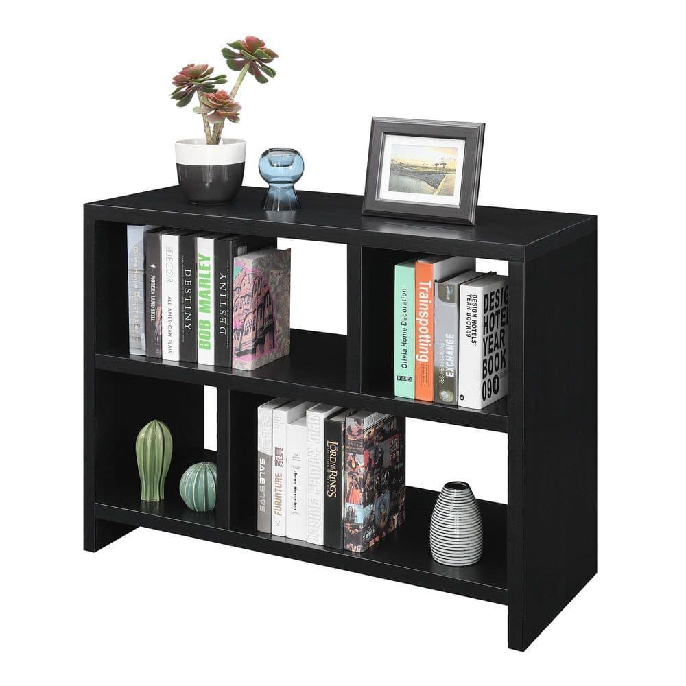 Northfield Modern Black 3-Tier Console Bookcase