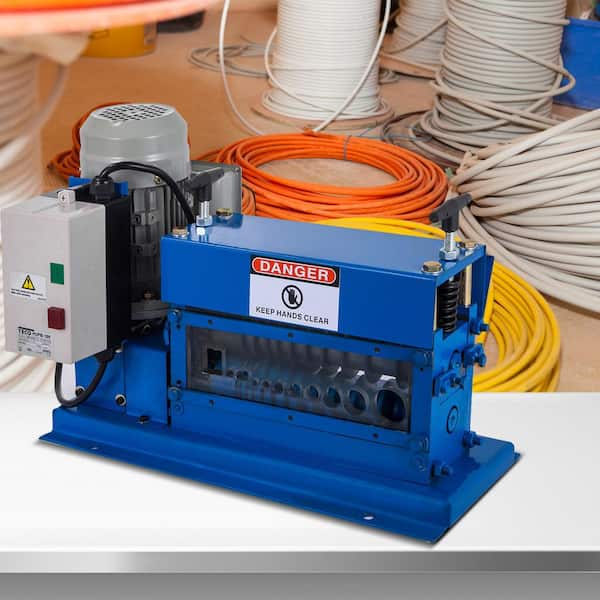 Portable Wire Stripper, 18 AWG to 1 in. OD, 11 Channels, 10 Blades, 75 ft. /min Speed, Copper Recycling