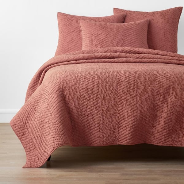 The Company Store Company Cotton Voile Weathered Brick Full/Queen Cotton Quilt