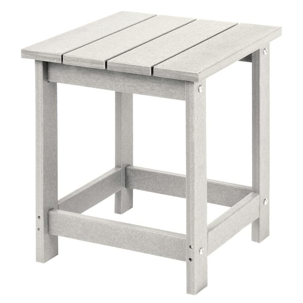 FAWEY TRED INC Square Side Table, Pool Composite Patio Table, HDPE End Tables for Backyard, Pool, Indoor Companion